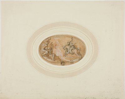 Marcus Curtius hoppar ner i avgrunden av Francesco Salviati