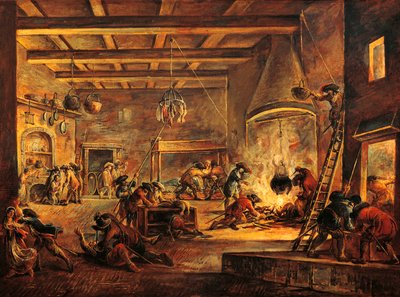 Plundrande kök, av Francesco Simonini (1669-1753). av Francesco Simonini