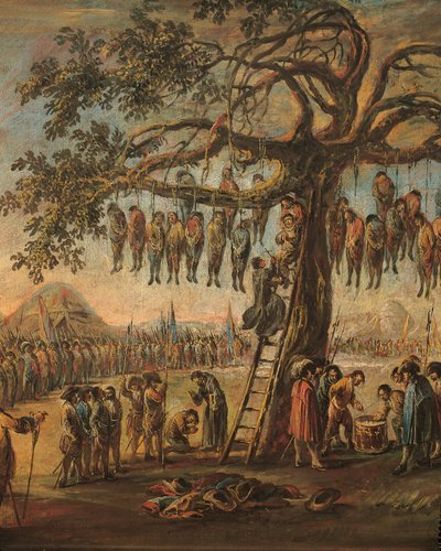 "The Miseries of War: The Hanged men" av Francesco Simonini, detalj av Francesco Simonini