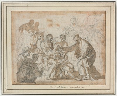 Ett mirakel av Saint Maurus av Francesco Solimena