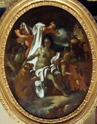 Allegory of Africa (olja på duk) av Francesco Solimena