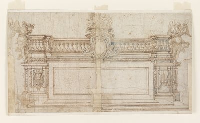 Elevation av ett altare med alternativa förslag av Francesco Solimena