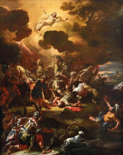 La conversion de Saint Paul - The Conversion of Saint Paul - Francesco Solimena (1657-1747). Olja på duk Mått: 129x102 cm Privat samling av Francesco Solimena