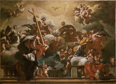 Den heliga treenigheten med den helige Philip Neri i härlighet, c1727-1730 av Francesco Solimena
