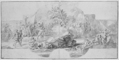 Columbus landstigning i Amerika, 1715-1716 av Francesco Solimena