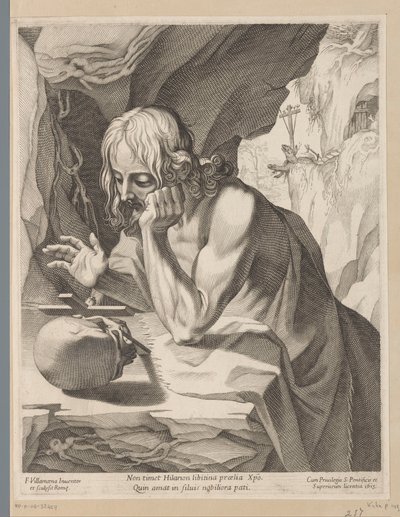 Sankt Hilarion av Francesco Villamena