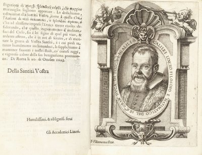 Porträtt av Galileo Galilei, 1623 av Francesco Villamena