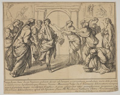 De kloka och de dåraktiga jungfrurna, 1728. av Francesco Zuccarelli