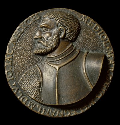 Bust of Gian Giacomo de Medici dit il Medeghino (1497-1556), Italian Condottiero Medal made by Francesco da Sangallo dit il Margotta (1494-1576) Florence, Museo Nazionale del Bargello av Francesco da Sangallo