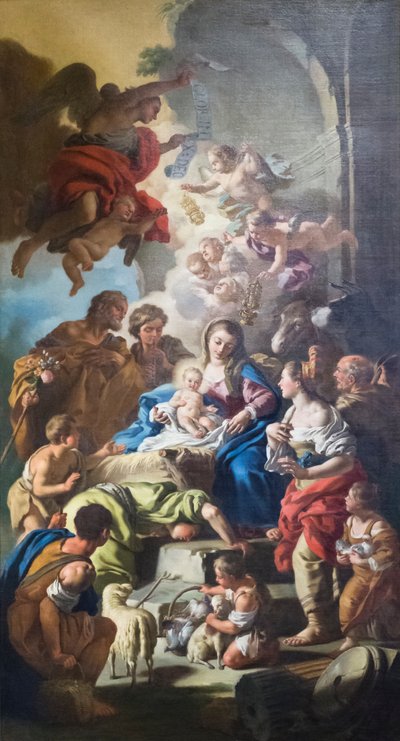 Tillbedjan av herdarna av Francesco de Mura