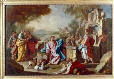 Kristus och kvinnan från Samaria av Francesco de Mura