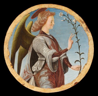 Griffoni Polyptych: Angel of the Annunciation, ca 1472-1473. av Francesco del Cossa