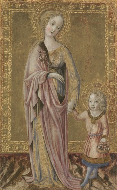 Saint Dorothy and the Infant Christ, ca 1460 av Francesco di Giorgio Martini