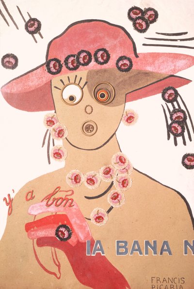 Dada-porträtt av Germaine Everling av Francis (attr. to) Picabia