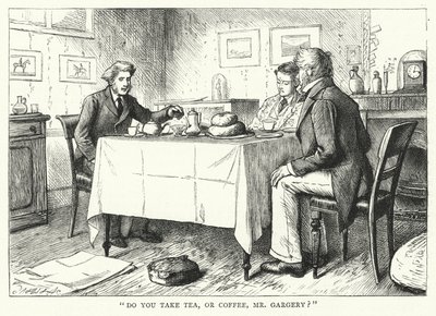 Illustration för stora förväntningar av Charles Dickens (gravyr) av Francis Arthur Fraser