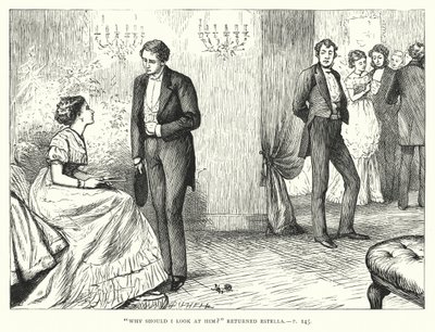Illustration för stora förväntningar av Charles Dickens (gravyr) av Francis Arthur Fraser