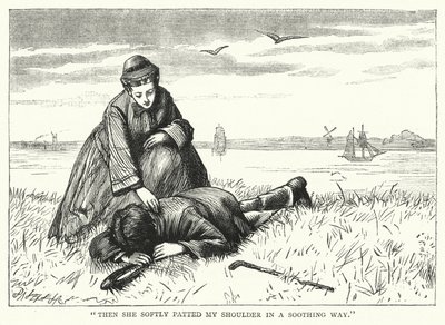Illustration för stora förväntningar av Charles Dickens (gravyr) av Francis Arthur Fraser