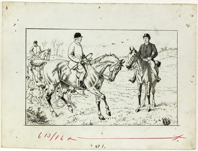 Tre ryttare på jakt av Francis Arthur Fraser
