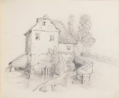 Mill House vid en bäck av Francis Augustus Lathrop