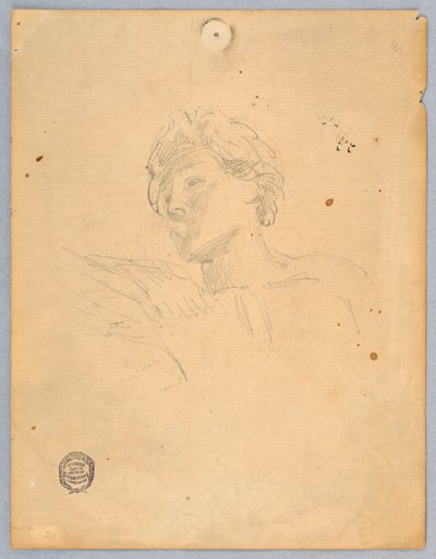 Skiss för huvudet på en ängel av Francis Augustus Lathrop