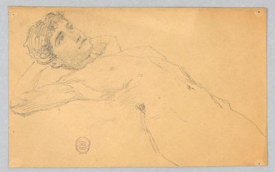 Skiss av kvinnlig naken av Francis Augustus Lathrop