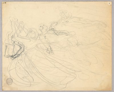 Skiss av figurgrupp för Ascension av Francis Augustus Lathrop