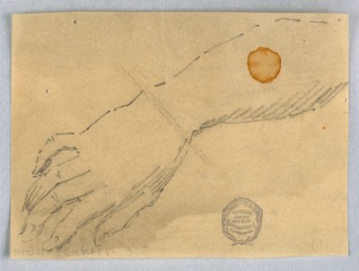 Skiss av hand och handled av Francis Augustus Lathrop