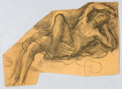 Skiss av naken figur av Francis Augustus Lathrop