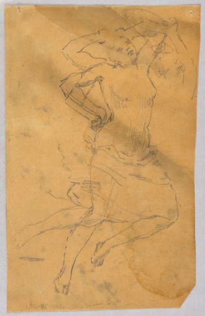 Skiss av en kvinnlig figur av Francis Augustus Lathrop