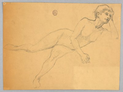 Skiss av en kvinnlig naken av Francis Augustus Lathrop