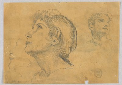 Skisser av två huvuden av Francis Augustus Lathrop