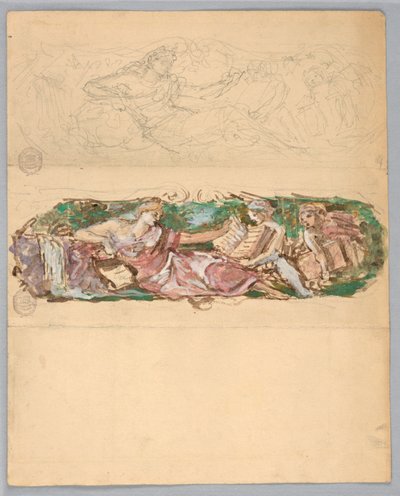 Studier för en väggpanel av Francis Augustus Lathrop
