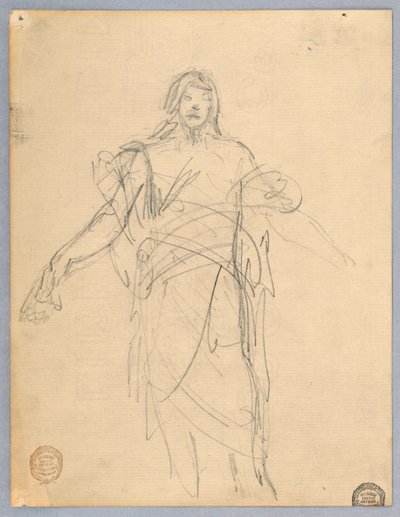 Study for Christ, Chancel of St. Bartholomew, New York av Francis Augustus Lathrop