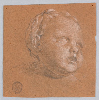 Studie av barnets huvud av Francis Augustus Lathrop