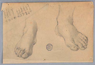Studie av fötter av Francis Augustus Lathrop
