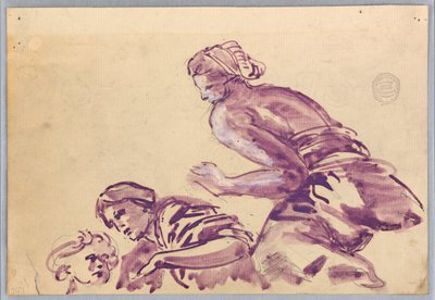 Studie av figurer för ett tak av Francis Augustus Lathrop
