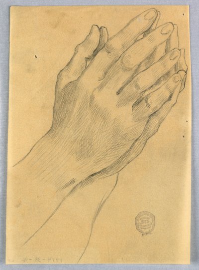 Studie av händer av Francis Augustus Lathrop