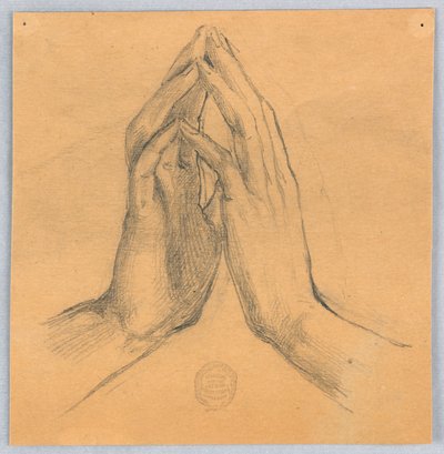 Studie av händer av Francis Augustus Lathrop