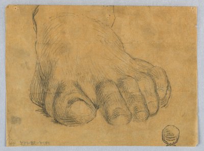 Studie av vänster fot av Francis Augustus Lathrop