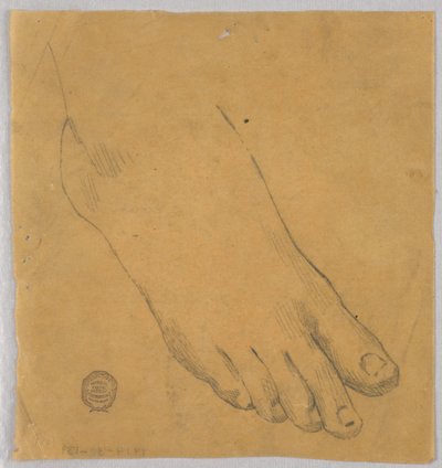 Studie av en högerfot av Francis Augustus Lathrop
