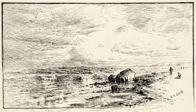 Stranden nära Point Judith, Rhode Island av Francis Augustus Silva