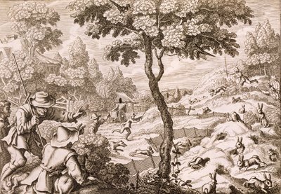 Cony Catching, graverad av Wenceslaus Hollar, 1671 av Francis Barlow