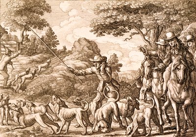 Harjakt, graverad av Wenceslaus Hollar, 1671 av Francis Barlow