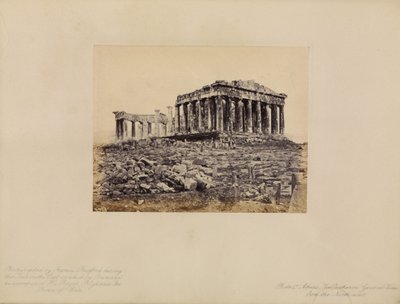 Aten - Parthenon, allmän vy från nordväst av Francis Bedford