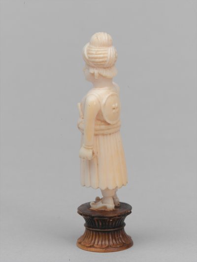 Svart bonde, schackpjäs, Indien, 1820 ca av Francis Bedford