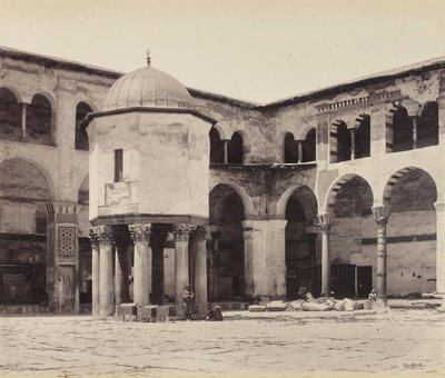 Fontän på gården till den stora moskén (Umayyad-moskén), Damaskus av Francis Bedford