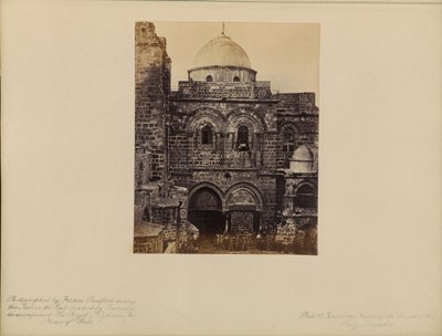 Jerusalem - Fasaden på den heliga gravens kyrka av Francis Bedford