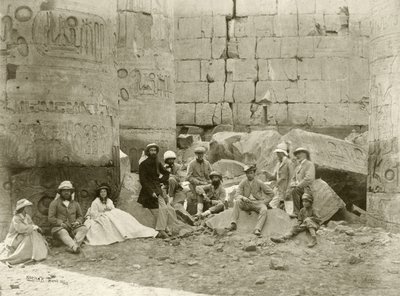 Prince of Wales fest i templet i Karnak, 1862 av Francis Bedford