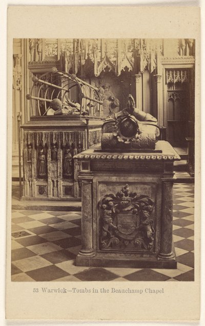 Warwick - Gravar i Beauchamp-kapellet av Francis Bedford