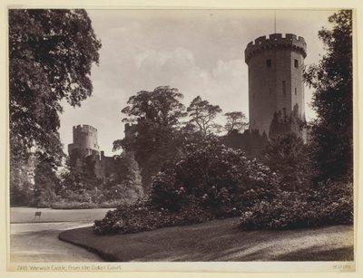 Warwick Castle, från den yttre domstolen, 186094. av Francis Bedford